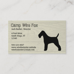Wire Fox Terrier Silhouette Business Card