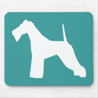 Wire Fox Terrier silhouette Mouse Mat