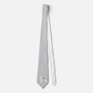 Wire Fox Terrier Silhouette Tie