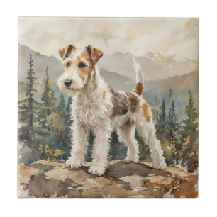 Wire Fox Terrier Tile