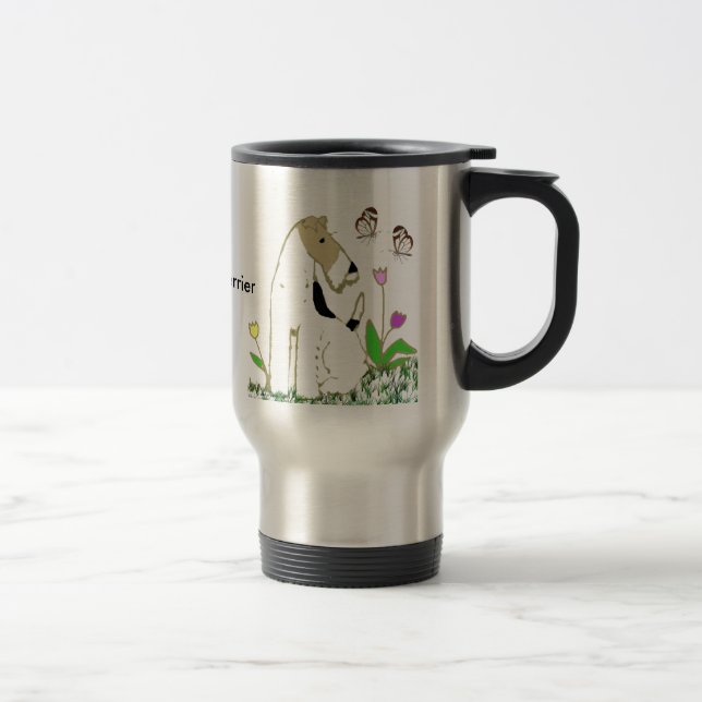 Wire Fox Terrier Travel Mug (Right)