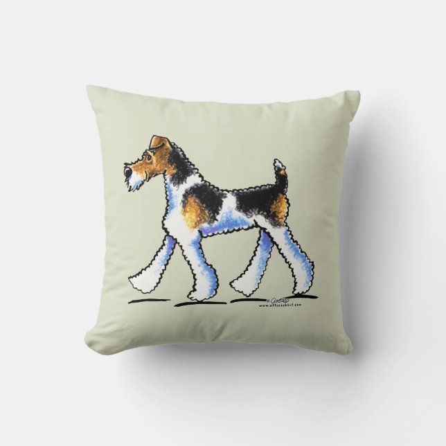 Wire Fox Terrier Trot Cushion (Front)