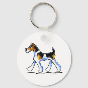 Wire Fox Terrier Trot Key Ring