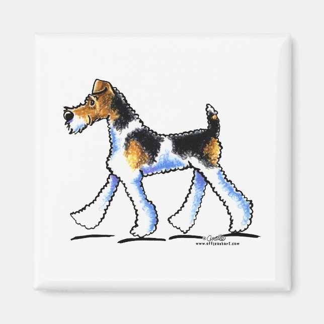 Wire Fox Terrier Trot Magnet (Front)