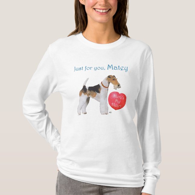 Wire Fox Terrier Valentine T-Shirt (Front)