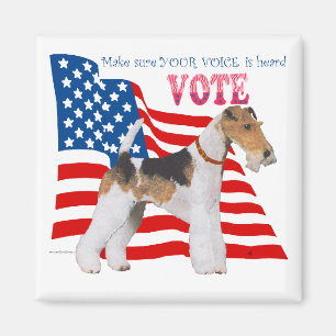 Wire Fox Terrier VOTE Magnet
