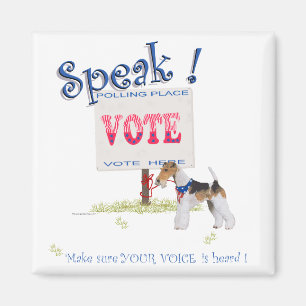 Wire Fox Terrier Voting Voice Magnet