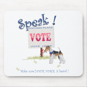 Wire Fox Terrier Voting Voice Mouse Mat