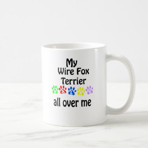 Wire Fox Terrier Walks Design Coffee Mug