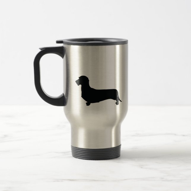 Wire Hair Dachshund Travel Mug (Left)