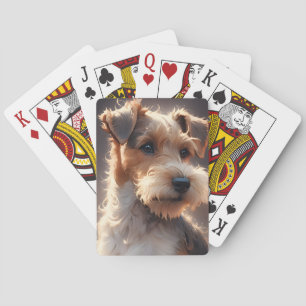 Wire Hair Fox Terrier Twilight Playing Cards