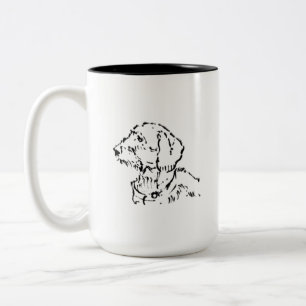 Wire Haired Dachshund Dog Mom Coffee Two-Tone Coffee Mug