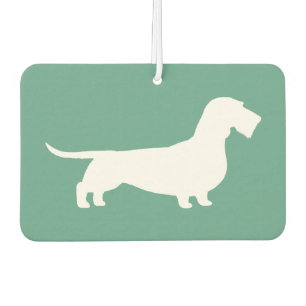 Wire Haired Dachshund Silhouette Car Air Freshener