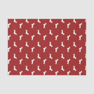 Wire Haired Dachshund Silhouettes Pattern Tissue Paper