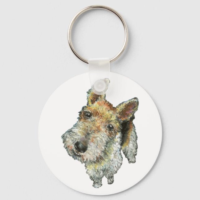 Wire-haired-fox-terrier Key Ring (Front)