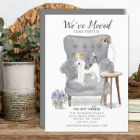 Wire Haired Fox Terrier Moving Announcement