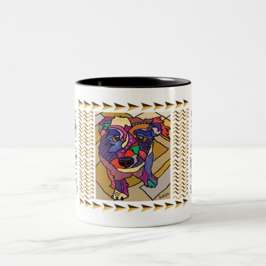 Wire-haired Jack Russell Terrier Two-Tone Coffee Mug