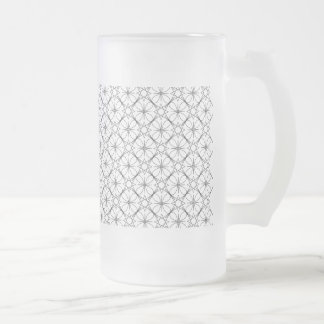 wired arabesque wall frosted glass beer mug