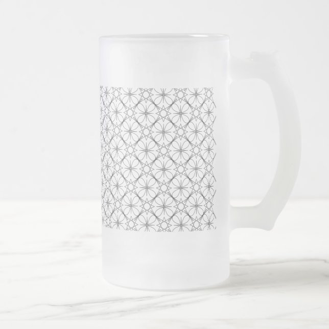wired arabesque wall frosted glass beer mug (Right)