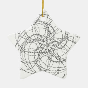 Wired Ceramic Tree Decoration