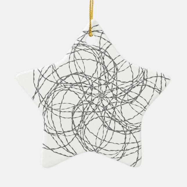 Wired Ceramic Tree Decoration (Front)