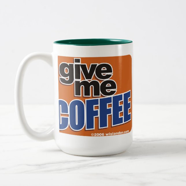 Wired Coffee 1 Two-Tone Coffee Mug (Left)