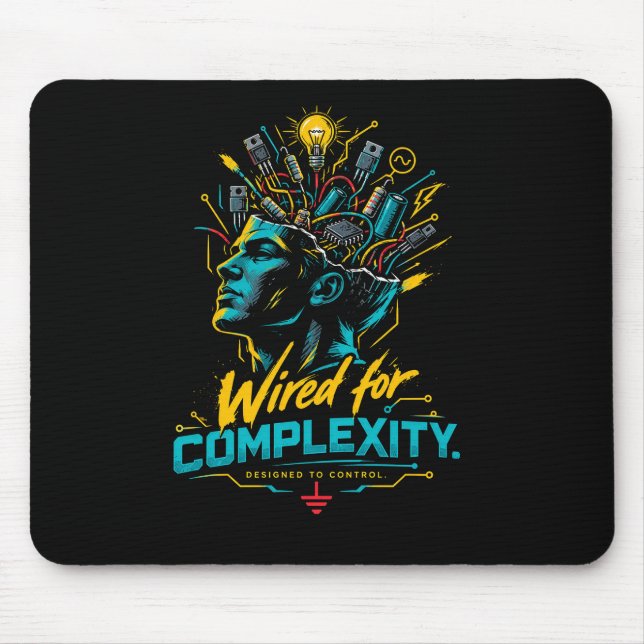 Wired For Complexity Control Engineering Mouse Pad (Front)