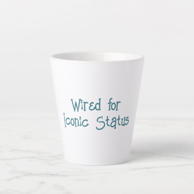 Wired for Iconic Status Latte Mug (Front)