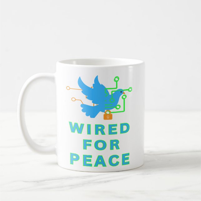 Wired For Peace Coffee Mug (Left)