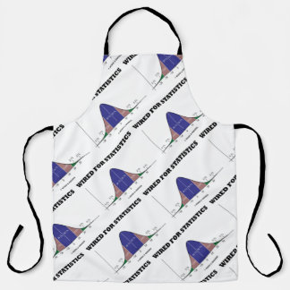Wired For Statistics Stats Bell Curve Humour Apron