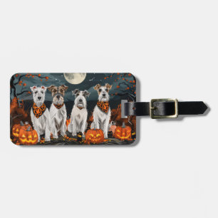 Wirefox Terrier Halloween Spooky  Luggage Tag