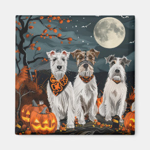 Wirefox Terrier Halloween Spooky  Magnet