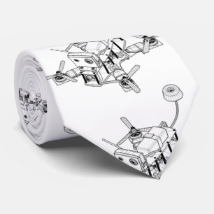 Wireframe drawing of a Quadcopter drone Tie