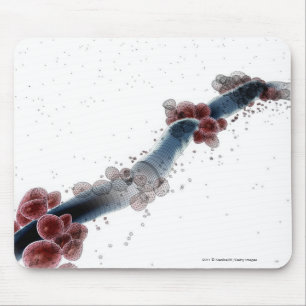 Wireframe microscopic view of candida albicans mouse mat
