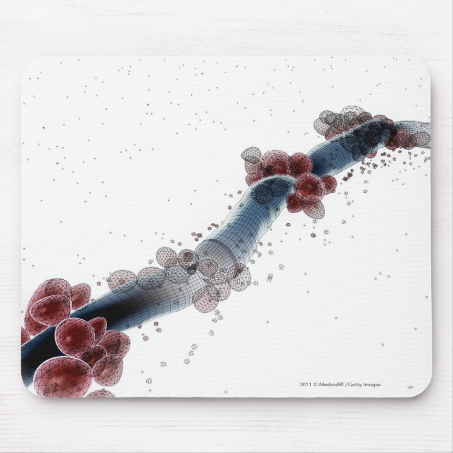Wireframe microscopic view of candida albicans mouse mat (Front)