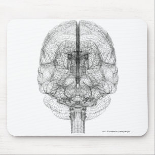 Wireframe of the brain mouse mat