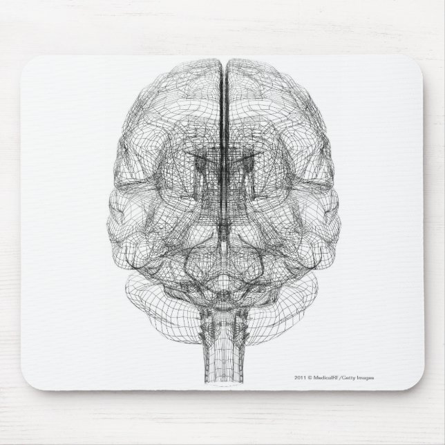 Wireframe of the brain mouse mat (Front)