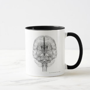 Wireframe of the brain mug