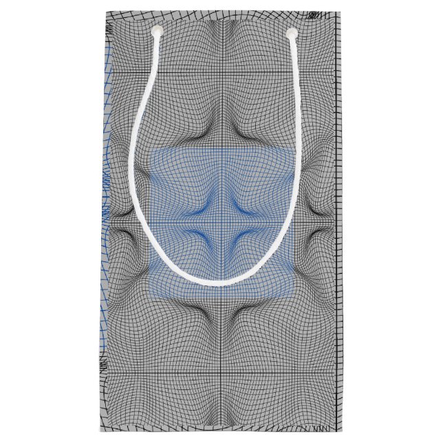 Wireframe pattern 08.B LGrey BG Small Gift Bag (Front)
