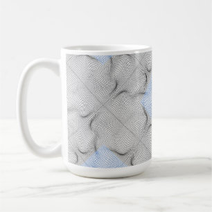 Wireframe pattern 08.B White BG Coffee Mug