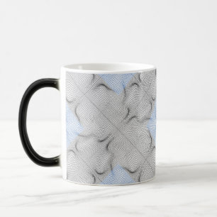Wireframe pattern 08.B White BG Magic Mug