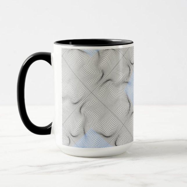 Wireframe pattern 08.B White BG Mug (Left)