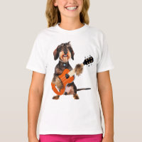 Wirehair Dachshund Playing Acoustic Guitar