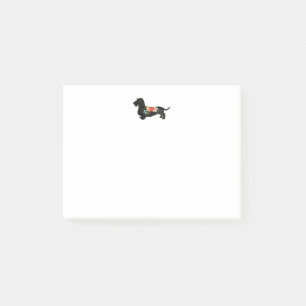 Wirehaired Dachshund Bohemian Floral Silhouette Post-it Notes