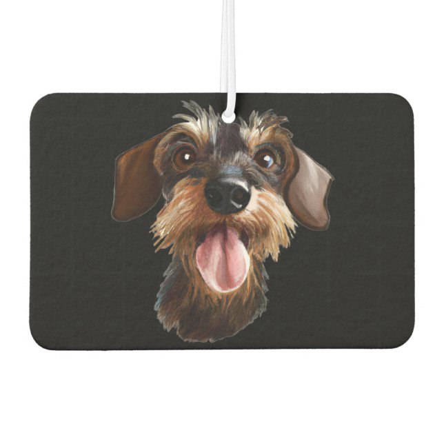 Wirehaired Dachshund Car Air Freshener (Front)