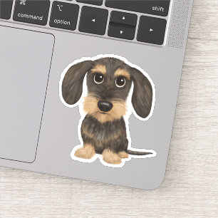 Wirehaired Dachshund Cute Cartoon Dog Teckel