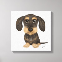 Wirehaired Dachshund | Cute Cartoon Dog Teckel