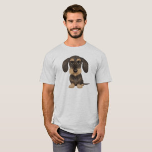 Wirehaired Dachshund   Cute Cartoon Dog Teckel T-Shirt