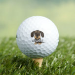 Wirehaired Dachshund | Cute Dog Teckel Custom Name Golf Balls<br><div class="desc">Easily identify your ball on the golf course with this original Dachshund golf ball. Personalise with your own name or initials. Cute wirehaired wild boar Teckel. Makes a great gift for the golfer in your life who loves a Doxie.</div>