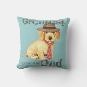 Wirehaired Dachshund Dad Cushion